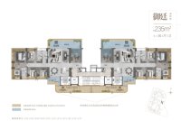 建面约235㎡偶数层