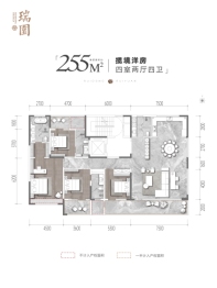 瑞东瑞园4室2厅1厨4卫建面255.0㎡