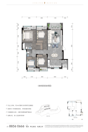 礼嘉天序4室2厅1厨2卫建面132.0㎡