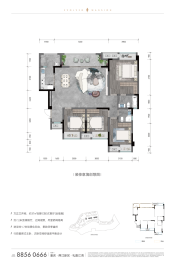 礼嘉天序4室2厅1厨2卫建面135.0㎡