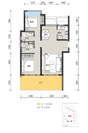 华侨城·梦幻腾冲国际温泉度假小镇2室2厅1厨2卫建面85.0㎡