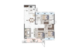 安欣·幸福里3室2厅1厨2卫建面115.0㎡