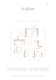 星悦时光3室2厅1厨2卫建面87.0㎡