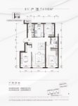 E1：建面约108平米三居（中户）