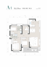 城发·美安上城4室2厅1厨2卫建面130.0㎡