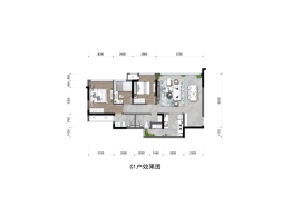幸福·西山壹号院3室2厅1厨2卫建面91.75㎡
