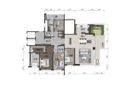 华润置地旗下中寰悦府4室2厅1厨3卫建面225.0㎡