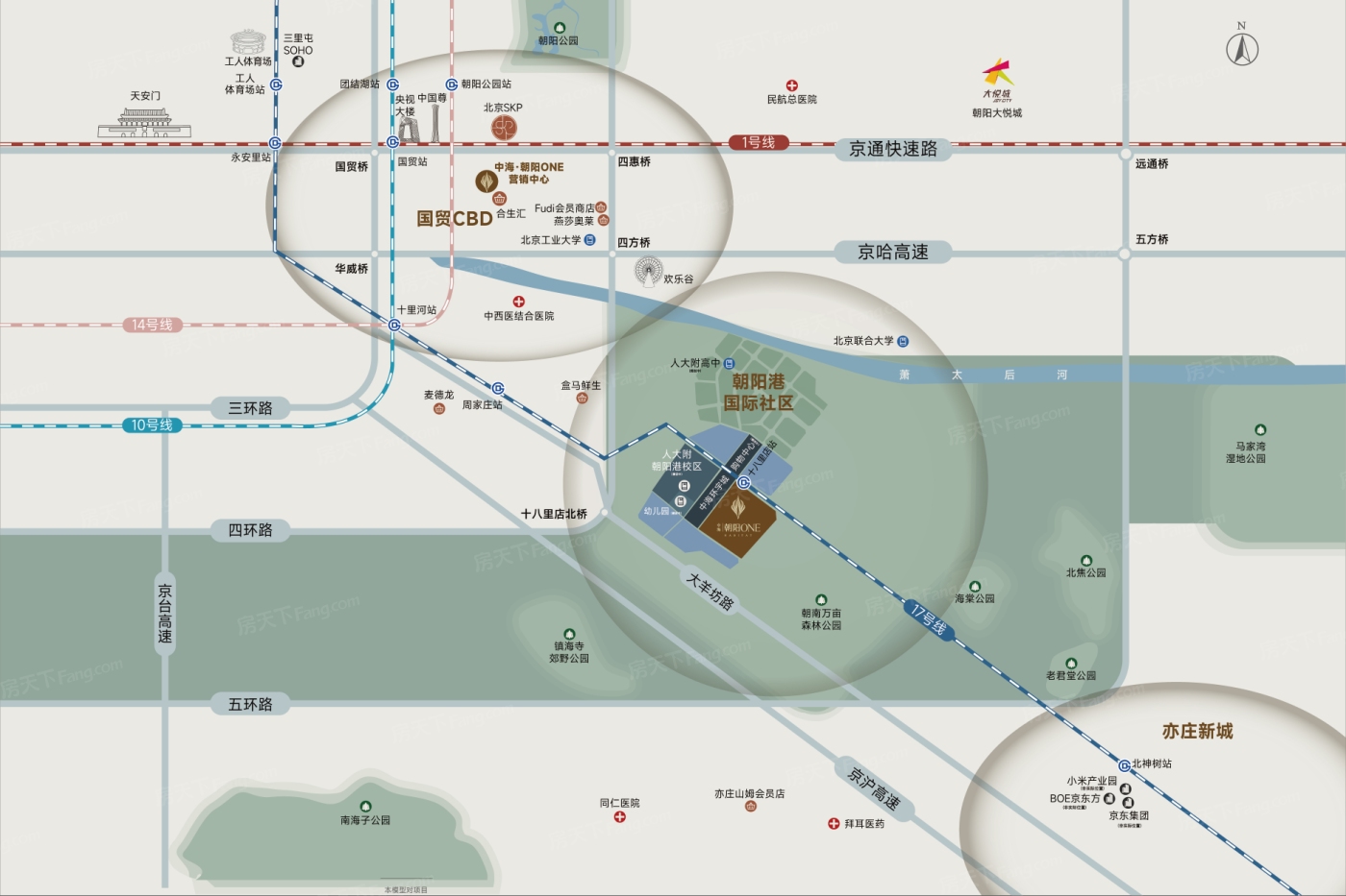 中海·朝阳ONE交通图