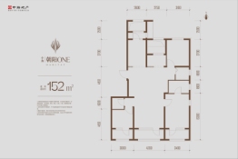 中海·朝阳ONE4室2厅1厨2卫建面152.0㎡