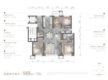 中海·春和玖章洋房148平户型图