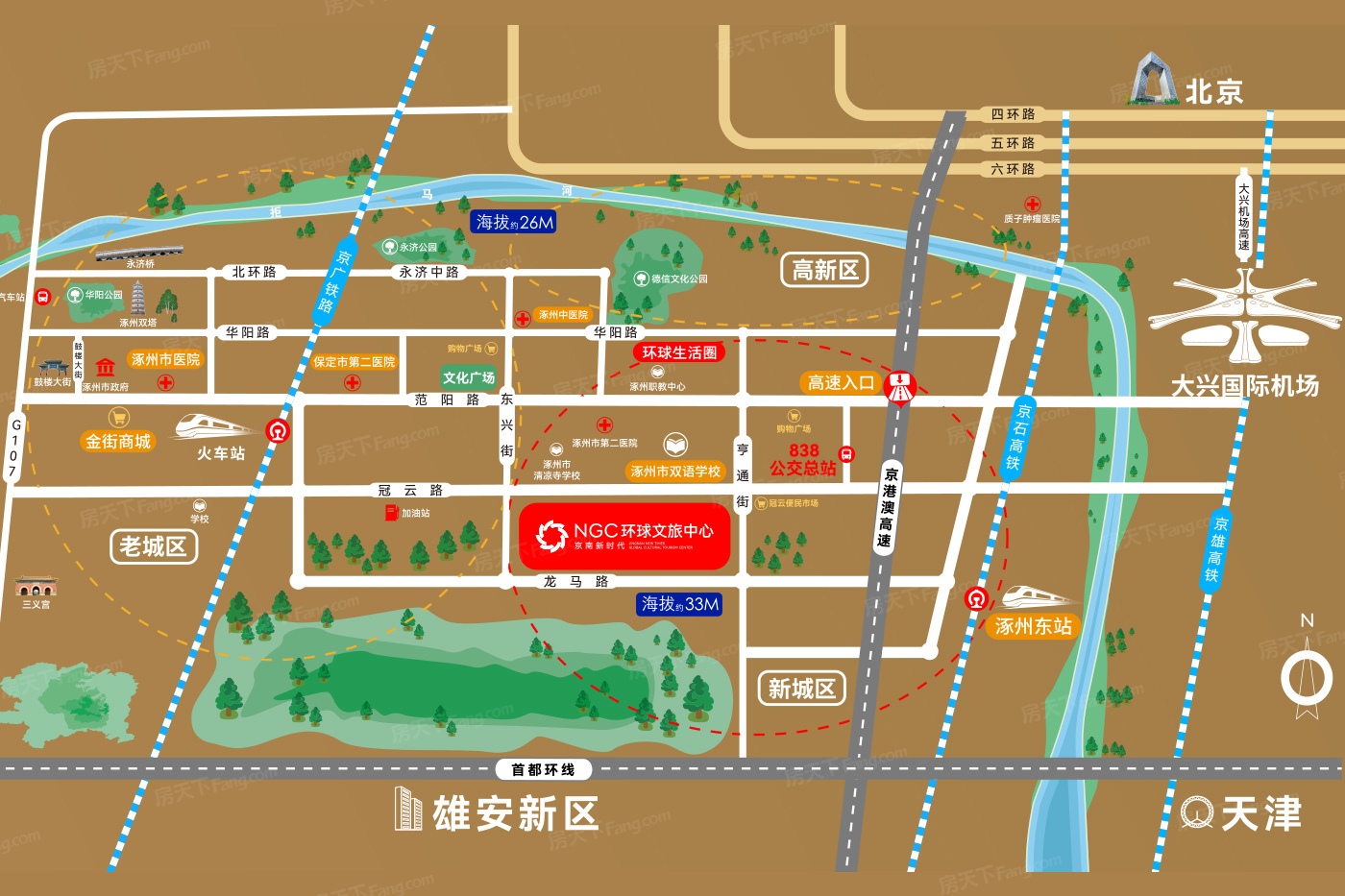 中房锦园交通图