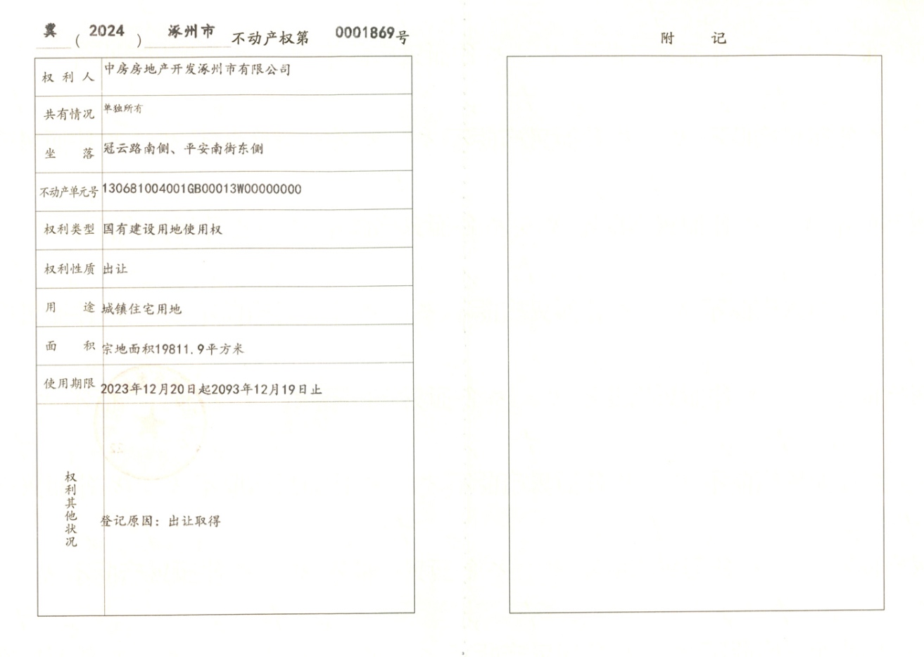 中房锦园证照