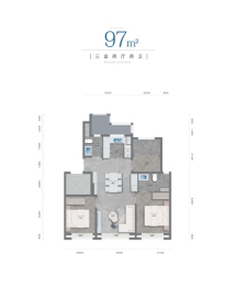建投·誉河院3室2厅1厨2卫建面97.0㎡