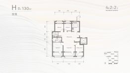 中海·丽金府4室2厅1厨2卫建面130.0㎡