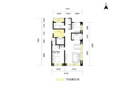 美域公馆3室2厅1厨2卫建面119.0㎡