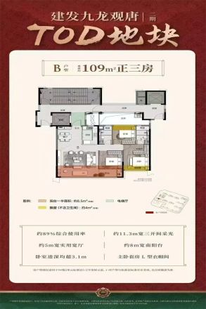 建发九龙观唐户型图