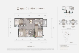 联发观音桥3室2厅1厨2卫建面88.0㎡