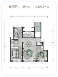 绿城·天津桂语安澜3室2厅1厨1卫建面90.0㎡