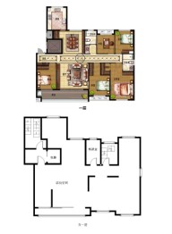 儒泰正荣府4室2厅1厨2卫建面189.0㎡