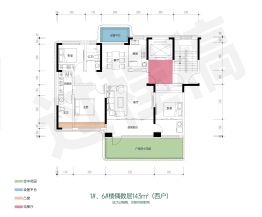 鲁投·壹号院3室2厅1厨2卫建面143.0㎡