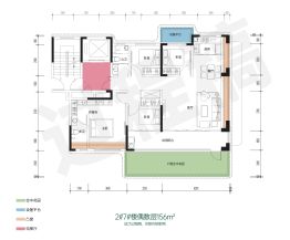 鲁投·壹号院4室2厅1厨2卫建面156.0㎡