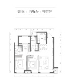 时代之城·朗溪标准层96平米B户型