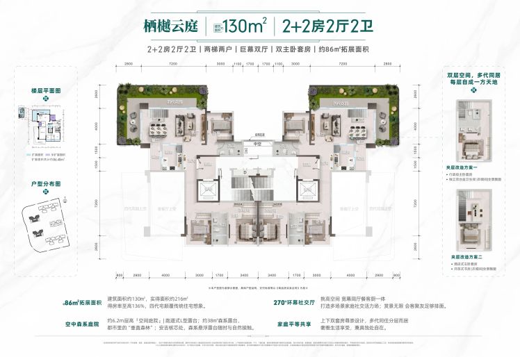 南宁麒麟樾园4室2厅2卫130.00㎡户型图-南宁房天下