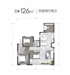 信达·凤熙雲著4室2厅1厨2卫建面126.0㎡