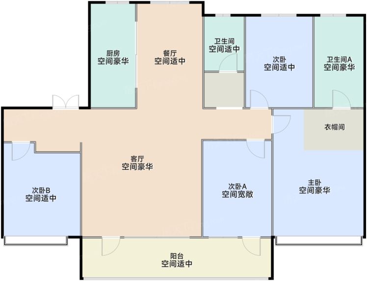 济南金科连城·博翠明湖4室2厅2卫1厨170.00㎡户型图-济南房天下