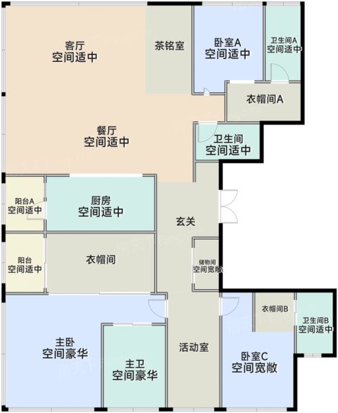 武汉武汉长江中心4室2厅4卫1厨285.00㎡户型图-武汉房天下