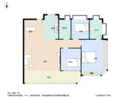 自贸·湾啟紫荆3室2厅2卫建面111.0㎡