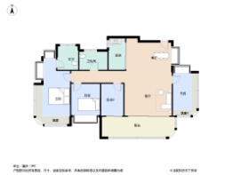 自贸·湾啟紫荆4室2厅2卫建面122.0㎡