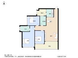 悦滨府滨江天悦3室2厅2卫建面78.0㎡