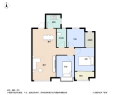 城建书苑3室2厅1卫建面112.0㎡