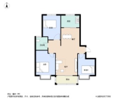 山钢锦程园3室2厅1卫建面109.0㎡