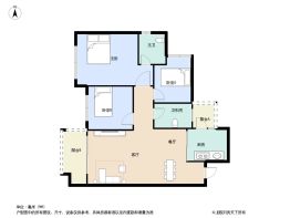 东湖金座3室2厅2卫建面88.0㎡