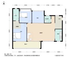 紫郡府3室2厅2卫建面119.01㎡