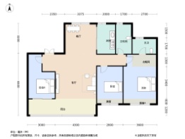 龍禧华府3室2厅2卫建面140.0㎡