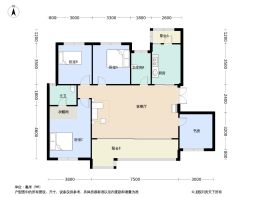 湔投峰樾4室2厅2卫建面128.0㎡