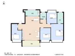 招商湖西璀璨4室2厅2卫建面143.0㎡