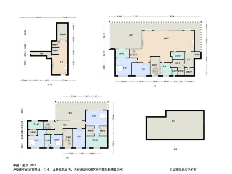 成都世豪一墅江安6室2厅6卫503.00㎡户型图-成都房天下