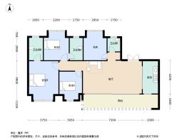 嘉禾滨湖颂4室2厅3卫建面130.0㎡