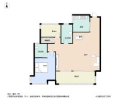 光明轩2室2厅2卫建面123.0㎡