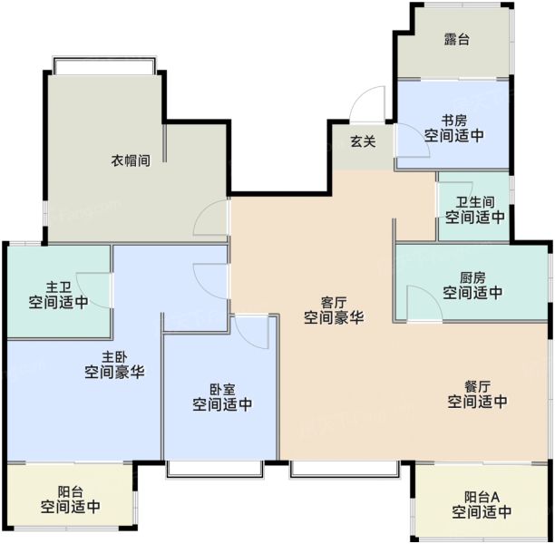 上海招商臻境4室2厅2卫1厨146.00㎡户型图-上海房天下