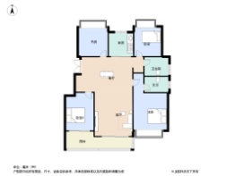 新湖金色池塘4室2厅2卫建面133.0㎡