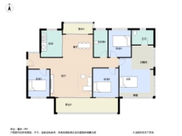 保利德胜天汇4室2厅2卫建面138.0㎡