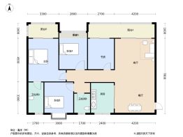御景现代城4室2厅1厨2卫建面129.0㎡