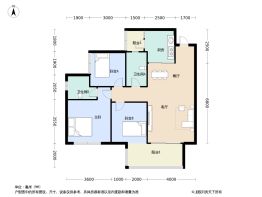 湖璟壹号3室2厅1厨2卫建面102.0㎡