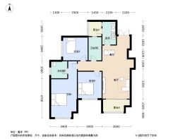 力扬悦熙3室2厅1厨2卫建面96.0㎡