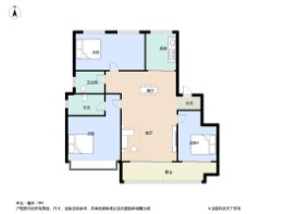 滨河云璟3室2厅1厨2卫建面117.0㎡
